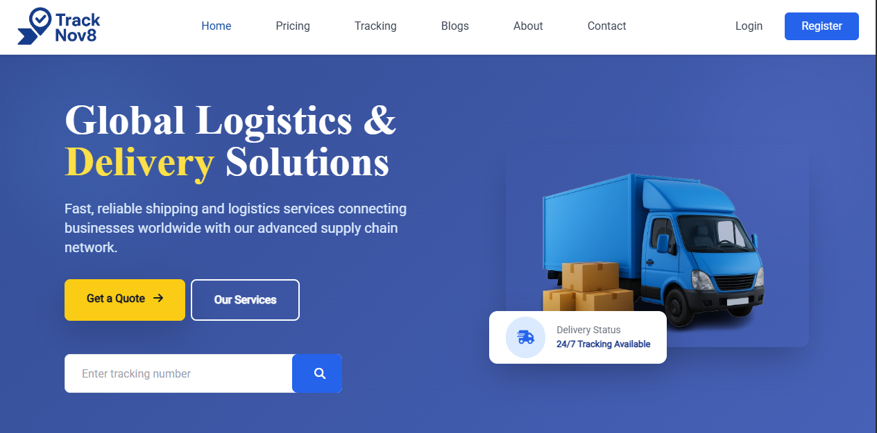 Delivery tracking system interface